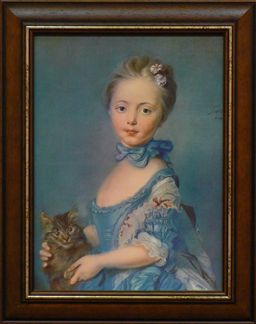 Dívka s kočkou, J.B.Perroneau