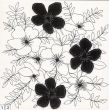 Obrazy  DES White Stitch Floral I