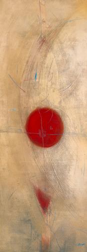 Reprodukce - Abstraktní - Triptyque rouge I, Carole Bécam