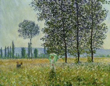Reprodukce - Exclusive - Felder im Frühling, Claude Monet