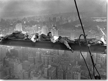 Reprodukce - Fotografie - Radio City Workers, Charles Ebbets