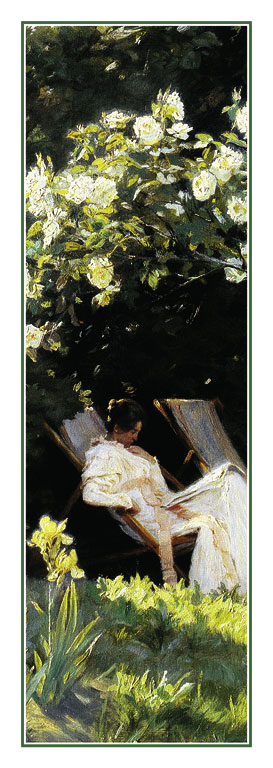 Reprodukce - Impresionismus - Havepartie med Marie Krøyer, Peter Severen Krøyer