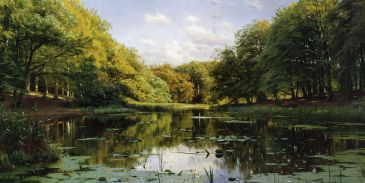Reprodukce - Krajinky - River Landscape, Peder Monsted