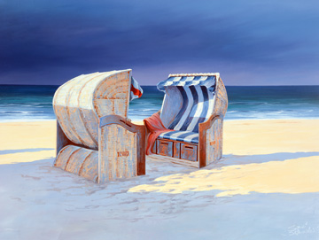 Reprodukce - Krajiny - Beach Chairs I, Sigurd Schneider