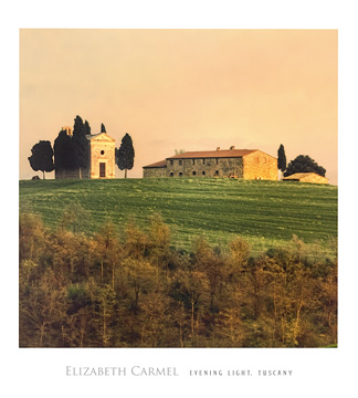 Reprodukce - Krajiny - Evening Light, Tuscany, Elisabeth Carmel