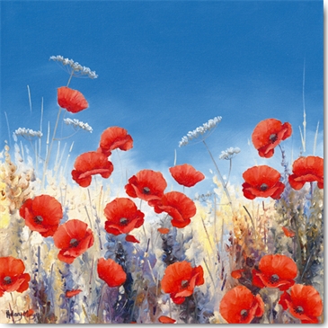 Reprodukce - Krajiny - Poppy Meadow I, Hilary Mayes