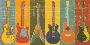 Reprodukce - Kult, Pop art, Vintage - Guitar Hero, MJ Lew