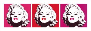 Reprodukce - Kult, Pop art, Vintage - Marilyn Monroe (Red) III, Pyramid Studios
