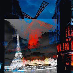 Reprodukce - Kult, Pop art, Vintage - Paris Moulin Rouge, Mereditt.F