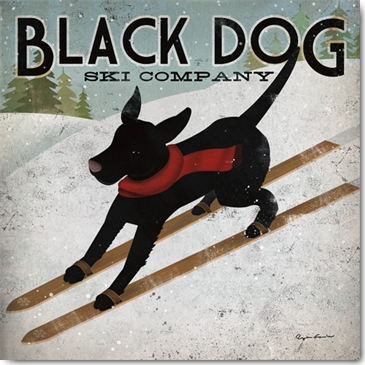 Reprodukce - Kultovní & Pop Art & Vinobraní - Black Dog Ski, Ryan Fowler