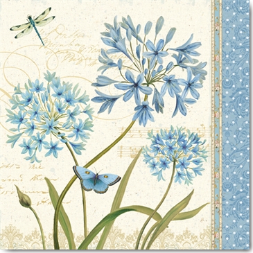 Reprodukce - Květiny - Blue Melody IV, Daphne Brissonnet