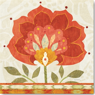 Reprodukce - Květiny - Ikat Bloom II, Sue Schlabach