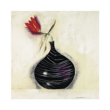 Reprodukce - Květiny - Tulpen in schwarzer Vase II, Marilyn Robertson
