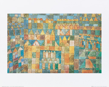 Reprodukce - Modernismus - Tempelviertel von Pert, 1928, Paul Klee