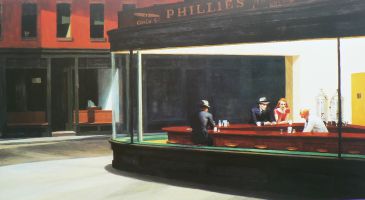 Reprodukce - MU - Americká moderna - Nighthawks, Edward Hopper