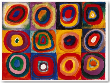 Reprodukce - MU - Expresionismus - Farbstudie Quadrate, Wassily Kandinsky