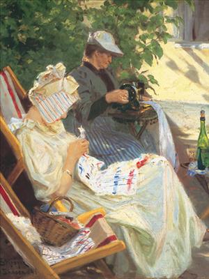 Reprodukce - MU - Impresionismus - Two Women in the Garden, Peder Severin Kroyer