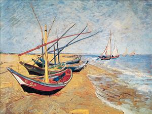 Reprodukce - MU - Moderní umění - Barche Sulla Spiaggia, Vincent van Gogh