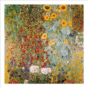 Reprodukce - MU - Secese - il Giardino di Campagna  con girasoli, Gustav Klimt