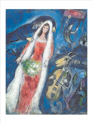 Reprodukce - MU - zvláštní interpreti - La mariée, Marc Chagall