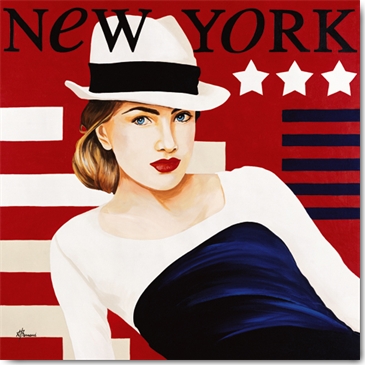 Reprodukce - Postavy a akty - Femme New York, Anne Bernard