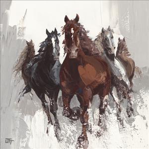 Reprodukce - Postavy & Akty - Les chevaux II, Bernard Ott