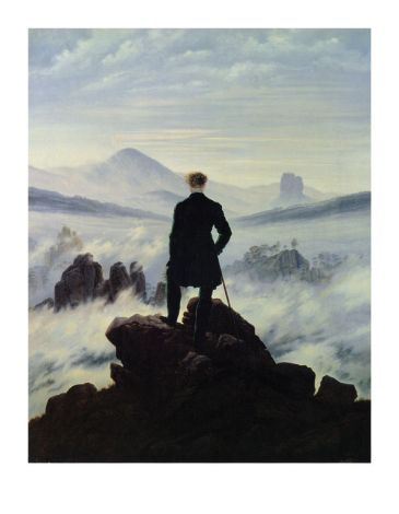 Reprodukce - Romantismus - Der Wanderer im Nebelmeer, Caspar David Friedrich