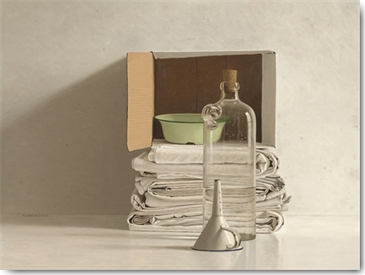 Reprodukce - Tisk na plátno - Cloths, Box, Bottle, Bowl and Funnel, Willem de Bont
