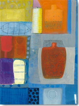 Reprodukce - Tisk na plátno - Composition in Blue, David Briggs