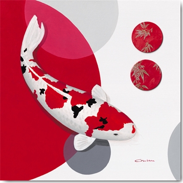 Reprodukce - Tisk na plátno - Red Bamboo Sanke, Nicole Gruhn
