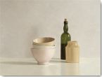 Reprodukce - Tisk na plátno - Stacked Bowls, Bottle and little Jar