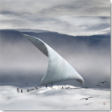 Reprodukce - Tisk na plátno - Surf sur les nuages, Maïlo
