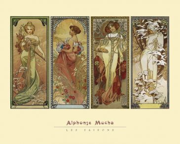 Romantismus - Les Saisons, 1900, Alfons Mucha