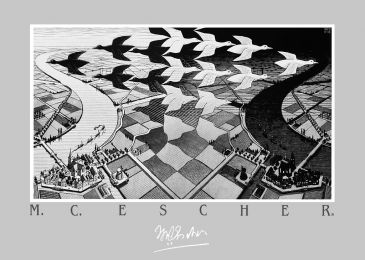 Současné umění - Tag und Nacht, M.C. Escher