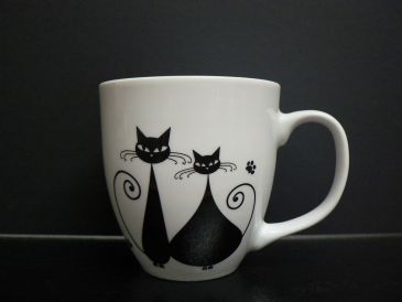 Hrnek kočka černá I, Obrazy Galerie Kočka