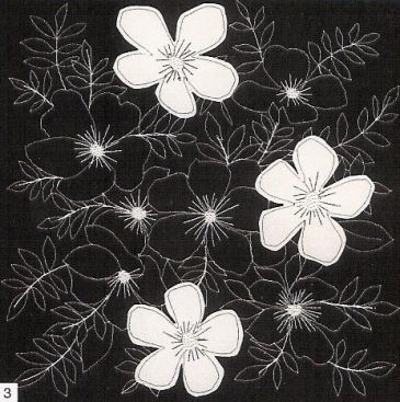 Obrazy  DES Black Stitch Floral, Glamour