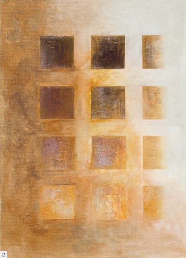 Obrazy - Golden Squares, Ines Kollar