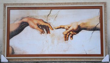 Obrazy - La creazione di Adamo (detail), Michelangelo