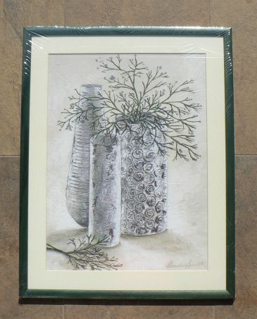 Obrazy - Stříbrné vázy, Claudia Ancilotti