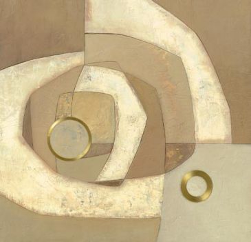 Reprodukce - Abstraktní - Gold Circle, Jones