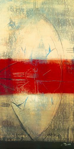 Reprodukce - Abstraktní - Lignes rouges I, Carole Bécam
