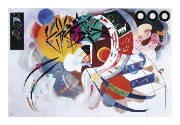 Reprodukce - Abstraktní malba - Courbe dominante, 1936, Wassily Kandinsky