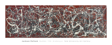 Reprodukce - Abstraktní malba - Number 13A: Arabesque, Jackson Pollock