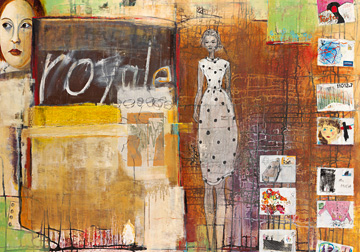 Reprodukce - Abstraktní malba - Royale Post for me, Birgit Lorenz