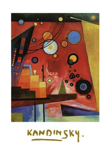 Reprodukce - Abstraktní malba - Schweres Rot, Wassily Kandinsky