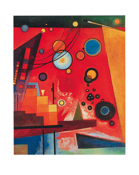 Reprodukce - Abstraktní malba - Schweres Rot, Wassily Kandinsky
