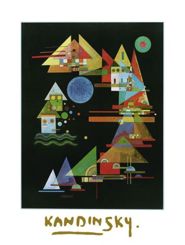 Reprodukce - Abstraktní malba - Spitzen im Bogen, 1927, Wassily Kandinsky