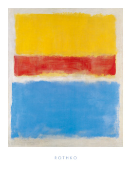 Reprodukce - Abstraktní malba - Untitled (Yellow-Red and Blue), Mark Rothko