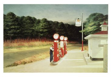 Reprodukce - Americká scéna - Gas, 1940, Edward Hopper