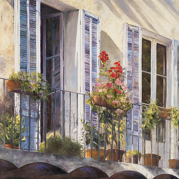 Reprodukce - Exclusive - Balcon a Grasse (Provence), Christian Sommer